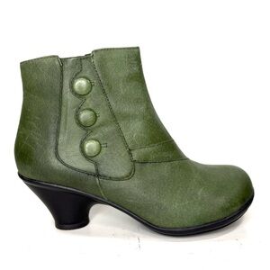 Miz Mooz Green Leather Ankle Boots | 36